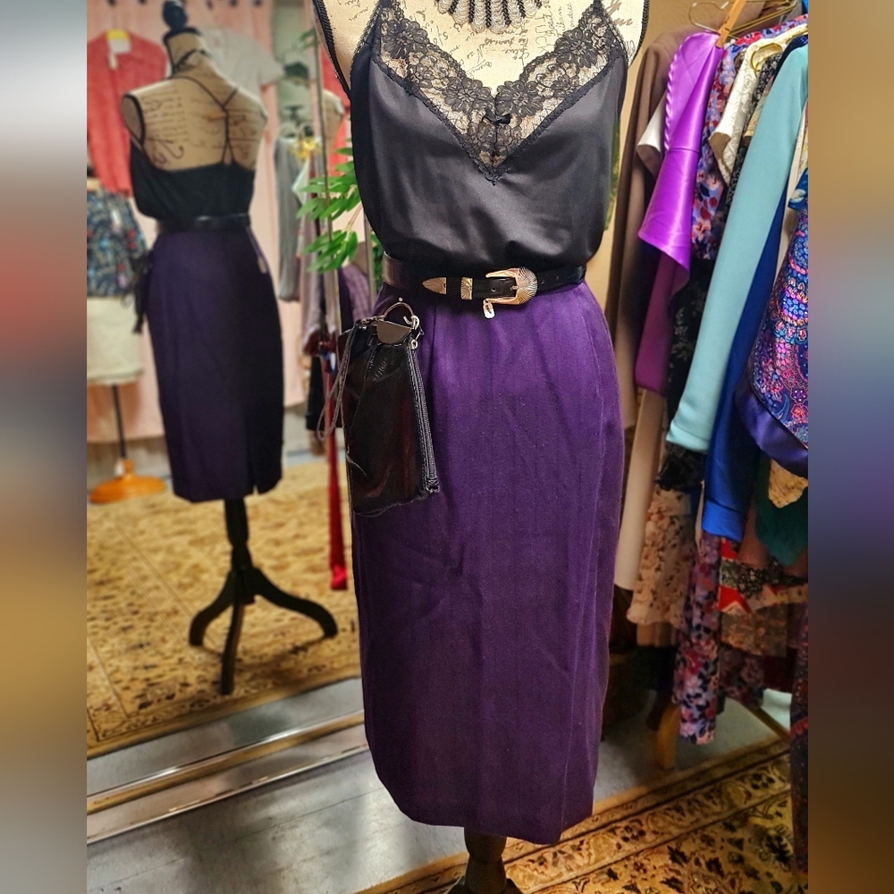 Mossimo S.C. Purple & Black Pin Striped Pencil Skirt size 4